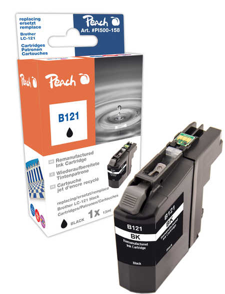 Peach  Tintenpatrone schwarz kompatibel zu Brother MFCJ 650 DW