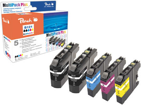 Peach  Spar Plus Pack Tintenpatronen kompatibel zu Brother MFCJ 650 DW