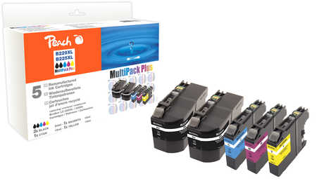 Peach  Spar Pack Plus Tintenpatronen, kompatibel zu Brother MFCJ 5320 DW