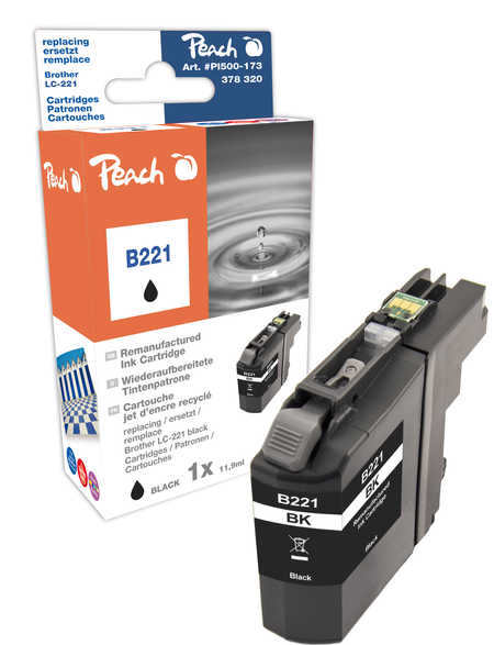 Peach  Tintenpatrone schwarz kompatibel zu Brother MFCJ 680 DW