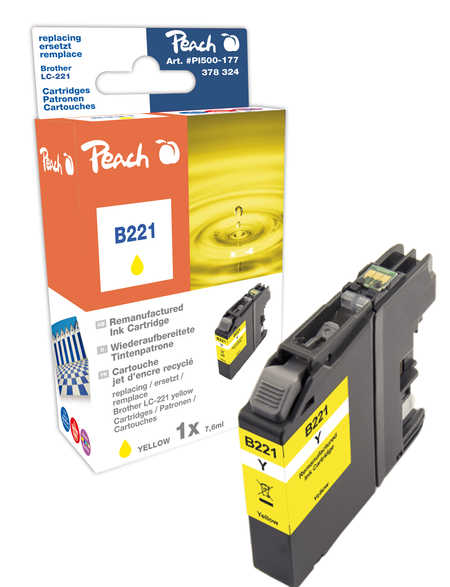 Peach  Tintenpatrone gelb kompatibel zu Brother MFCJ 680 DW