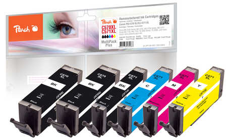 Peach  Spar Pack Plus Tintenpatronen kompatibel zu Canon Pixma TS 5053