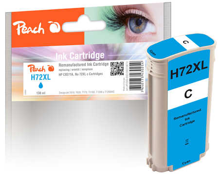 Peach  Tintenpatrone cyan kompatibel zu HP DesignJet T 770 Hard Disk