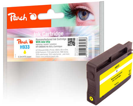 Peach  Tintenpatrone gelb kompatibel zu HP OfficeJet 7110 XI