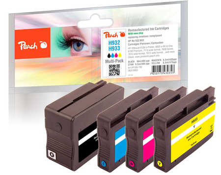 Peach  Spar Pack Tintenpatronen kompatibel zu HP OfficeJet 7110 XI