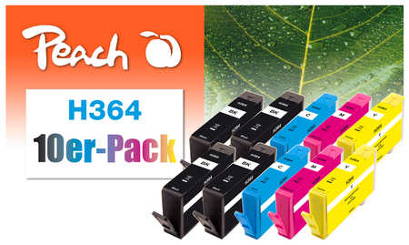 Peach  10er-Pack Tintenpatronen kompatibel zu HP PhotoSmart Premium Touchsmart Web