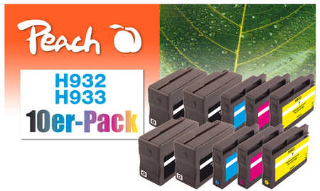 Peach  10er-Pack Tintenpatronen kompatibel zu HP OfficeJet 7110 XI
