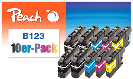 Peach  10er-Pack Tintenpatronen kompatibel zu Brother DCPJ 150 Series