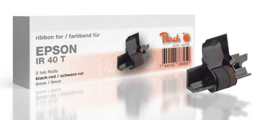 Peach Farbbandkassette kompatibel zu Epson IR 40, schwarz/rote, Gr745, 2 Ink Rolls, 5-Pack, Gr745 HP Color LaserJet Pro MFP 3300 Series
