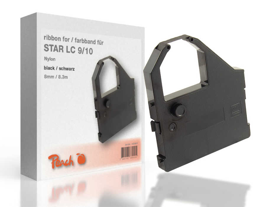 Peach Farbbandkassette kompatibel zu Star LC 9/10, schwarz, Gr692 