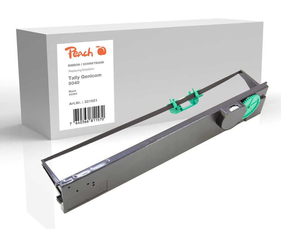 Peach Farbbandkassette kompatibel zu Tally Genicom 5040, schwarz, 43393 
