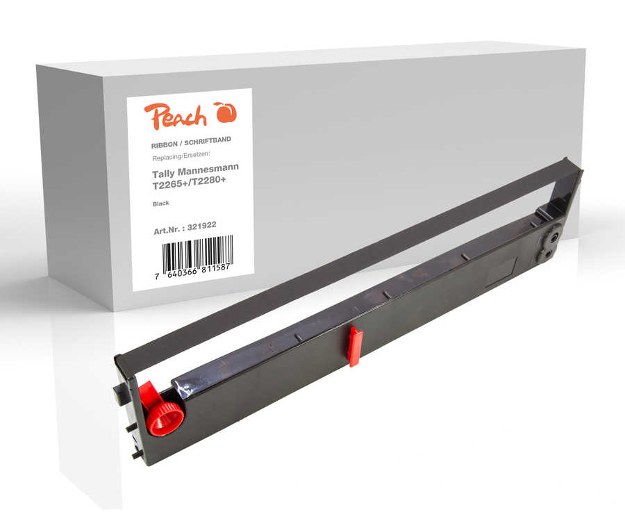 Peach Farbbandkassette kompatibel zu Tally T2265+/T2280+, schwarz 
