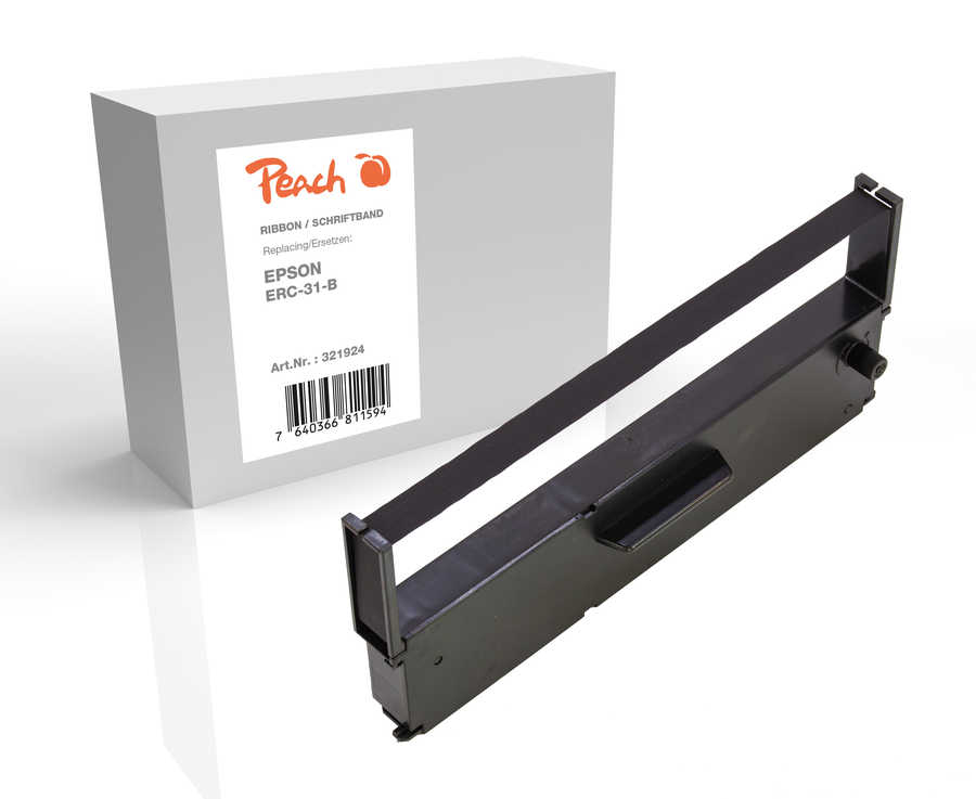 Peach Farbbandkassette kompatibel zu Epson ERC 31, schwarz 