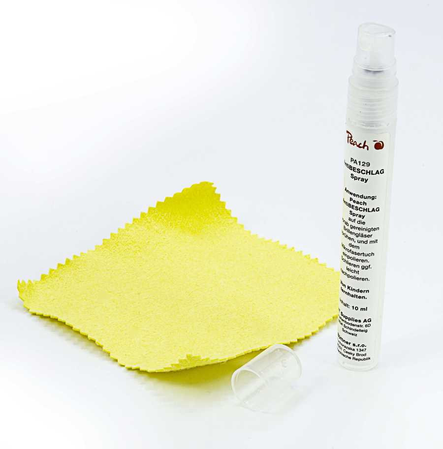 Peach  Brillen Pflegemittel | Antibeschlag Set, 10ml incl. Reinigungstuch | PA129 