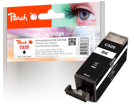 Peach  Tintenpatrone schwarz kompatibel zu Canon Pixma MP 640 R