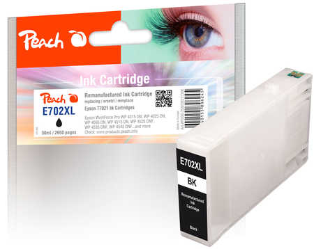 Peach  Tintenpatrone schwarz kompatibel zu Epson WorkForce Pro WP-4015 DN