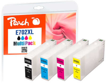 Peach  Spar Pack Tintenpatronen kompatibel zu Epson WorkForce Pro WP-4015 DN