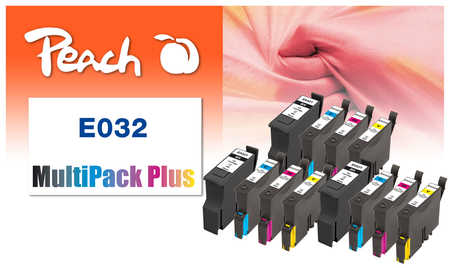 Peach  Spar Pack Plus Tintenpatronen kompatibel zu Epson Stylus C 80 WN