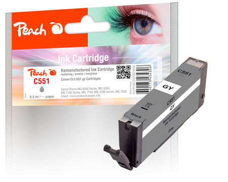 Peach  Tintenpatrone grau kompatibel zu Canon Pixma MG 7120