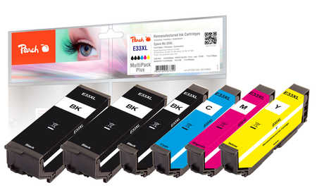 Peach  Spar Pack Plus Tintenpatronen HY kompatibel zu Epson Expression Premium XP-640