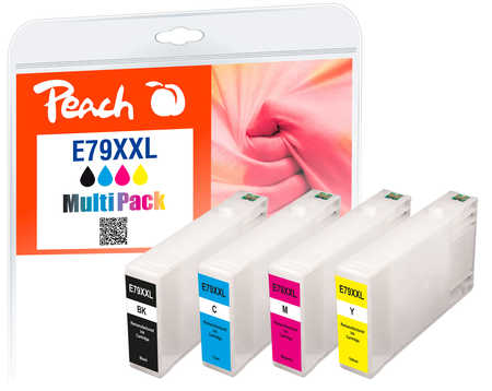 Peach  Spar Pack Tintenpatronen XXL kompatibel zu Epson WorkForce Pro WF-5190 DW