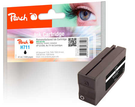 Peach  Tintenpatrone schwarz kompatibel zu  HP DesignJet T 530 24 Inch