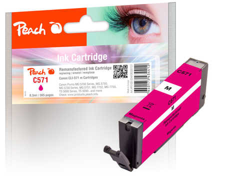 Peach  Tintenpatrone magenta kompatibel zu Canon Pixma TS 5053