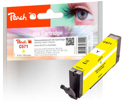 Peach  Tintenpatrone gelb kompatibel zu Canon Pixma TS 5053