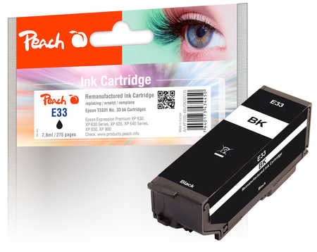 Peach  Tintenpatrone schwarz kompatibel zu Epson Expression Premium XP-640