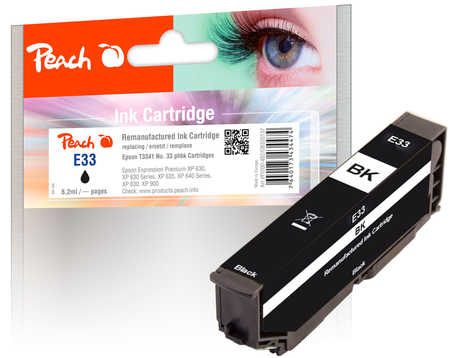 Peach  Tintenpatrone foto schwarz kompatibel zu Epson Expression Premium XP-640