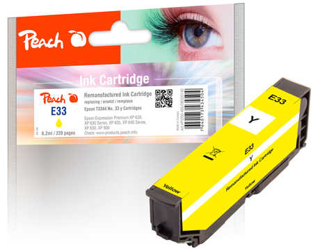 Peach  Tintenpatrone gelb kompatibel zu Epson Expression Premium XP-640