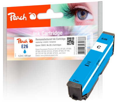 Peach  Tintenpatrone cyan kompatibel zu Epson Expression Premium XP-520