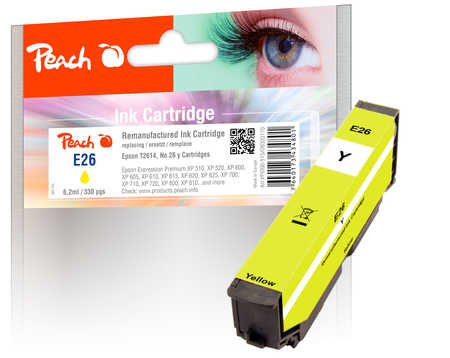 Peach  Tintenpatrone gelb kompatibel zu Epson Expression Premium XP-520