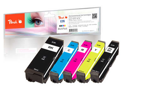 Peach  Spar Pack Tintenpatronen kompatibel zu Epson Expression Premium XP-520