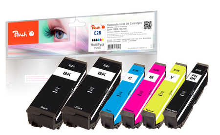 Peach  Spar Pack Plus Tintenpatronen kompatibel zu Epson Expression Premium XP-520