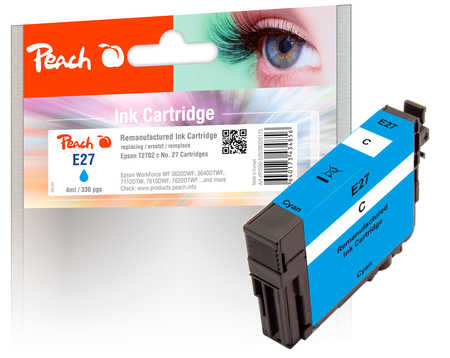Peach  Tintenpatrone cyan kompatibel zu Epson WorkForce WF-3620 WF