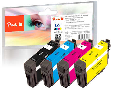Peach  Spar Pack Tintenpatronen kompatibel zu Epson WorkForce WF-3620 WF