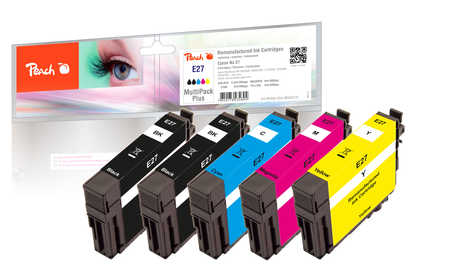 Peach  Spar Pack Plus Tintenpatronen kompatibel zu Epson WorkForce WF-3620 WF
