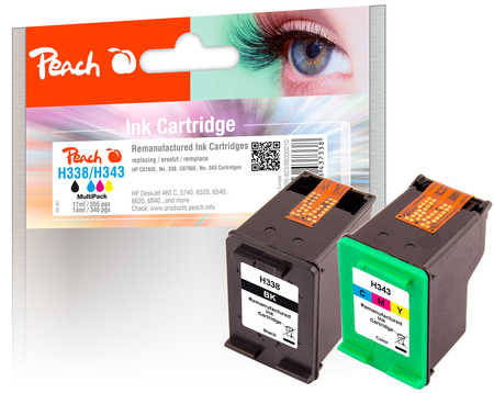 Peach  Spar Pack Druckköpfe kompatibel zu HP DeskJet 6830