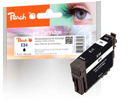 Peach  Tintenpatrone schwarz kompatibel zu Epson WorkForce Pro WF-3700 Series