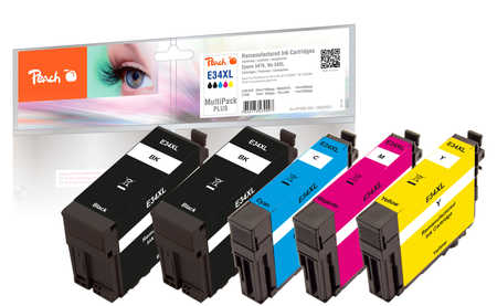 Peach  Spar Pack Plus Tintenpatronen XL kompatibel zu Epson WorkForce Pro WF-3700 Series