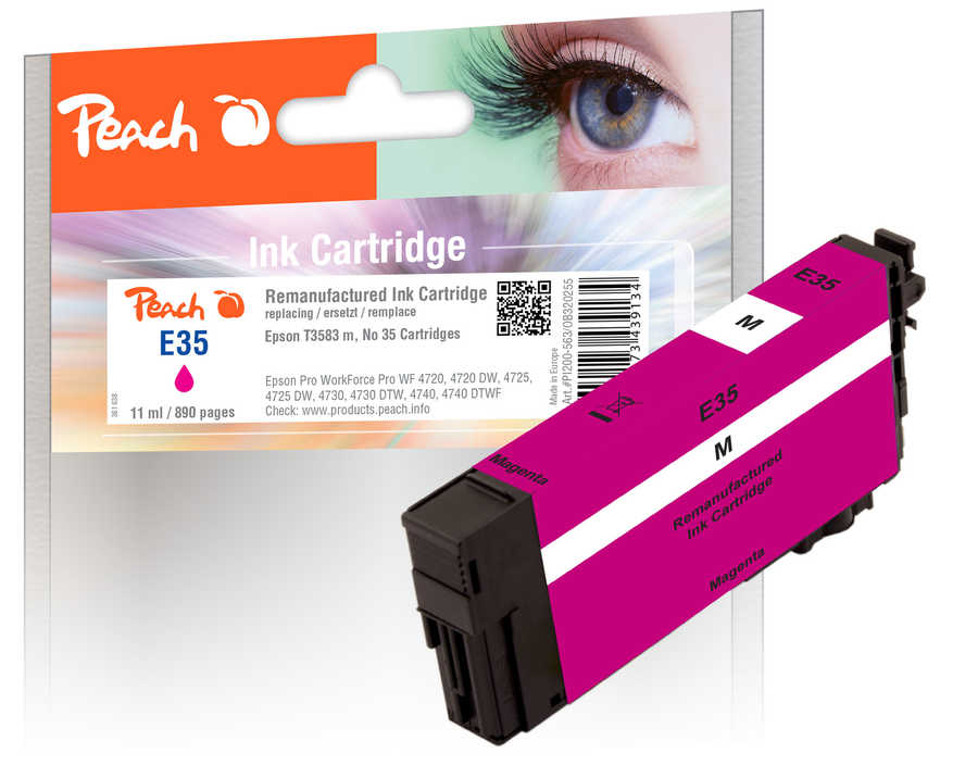 Peach  Tintenpatrone magenta kompatibel zu Epson WorkForce Pro WF-4740 DTWF