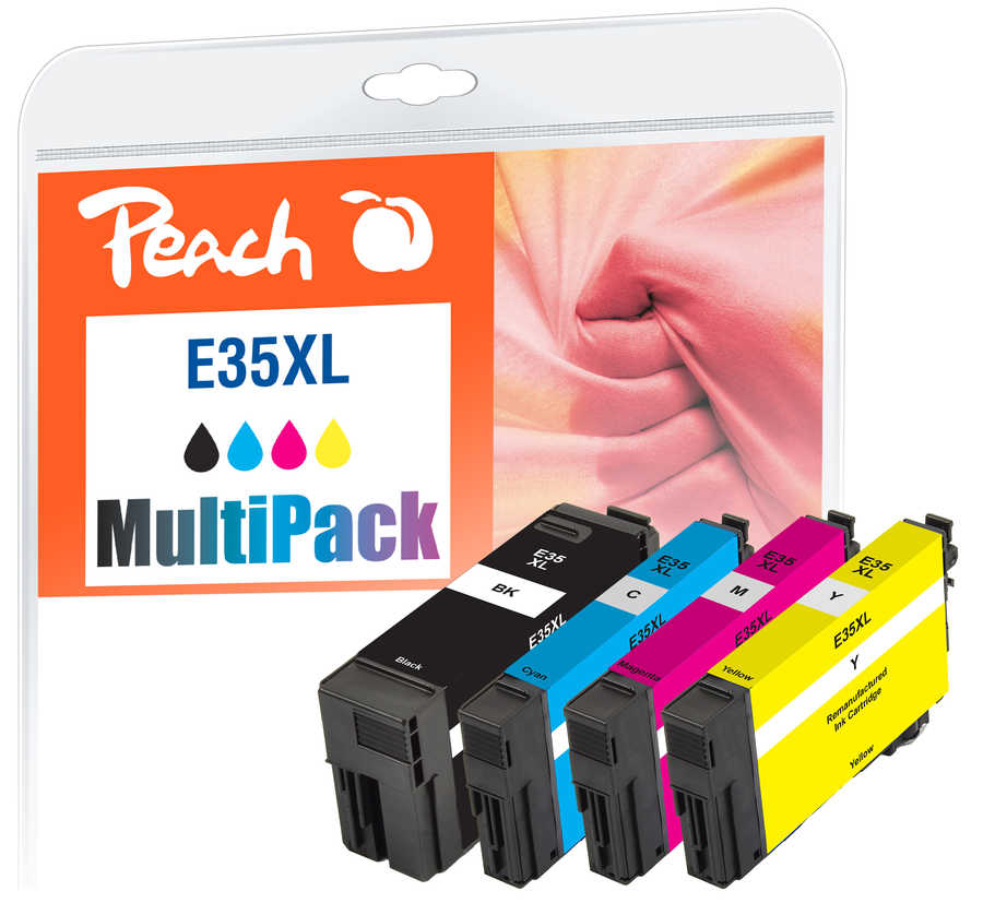 Peach  Spar Pack Tintenpatronen kompatibel zu Epson WorkForce Pro WF-4740 DTWF