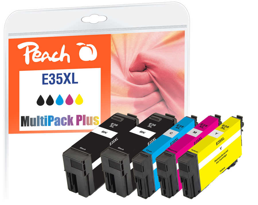 Peach  Spar Pack Plus Tintenpatronen kompatibel zu Epson WorkForce Pro WF-4740 DTWF