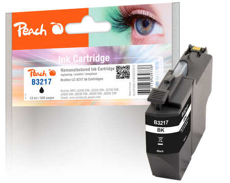 Peach  Tintenpatrone schwarz kompatibel zu Brother MFCJ 6935 DW
