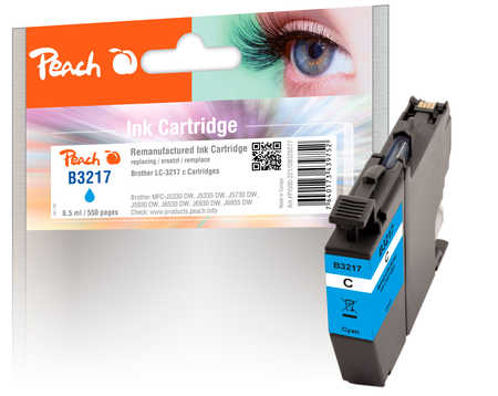 Peach  Tintenpatrone cyan kompatibel zu Brother MFCJ 6935 DW