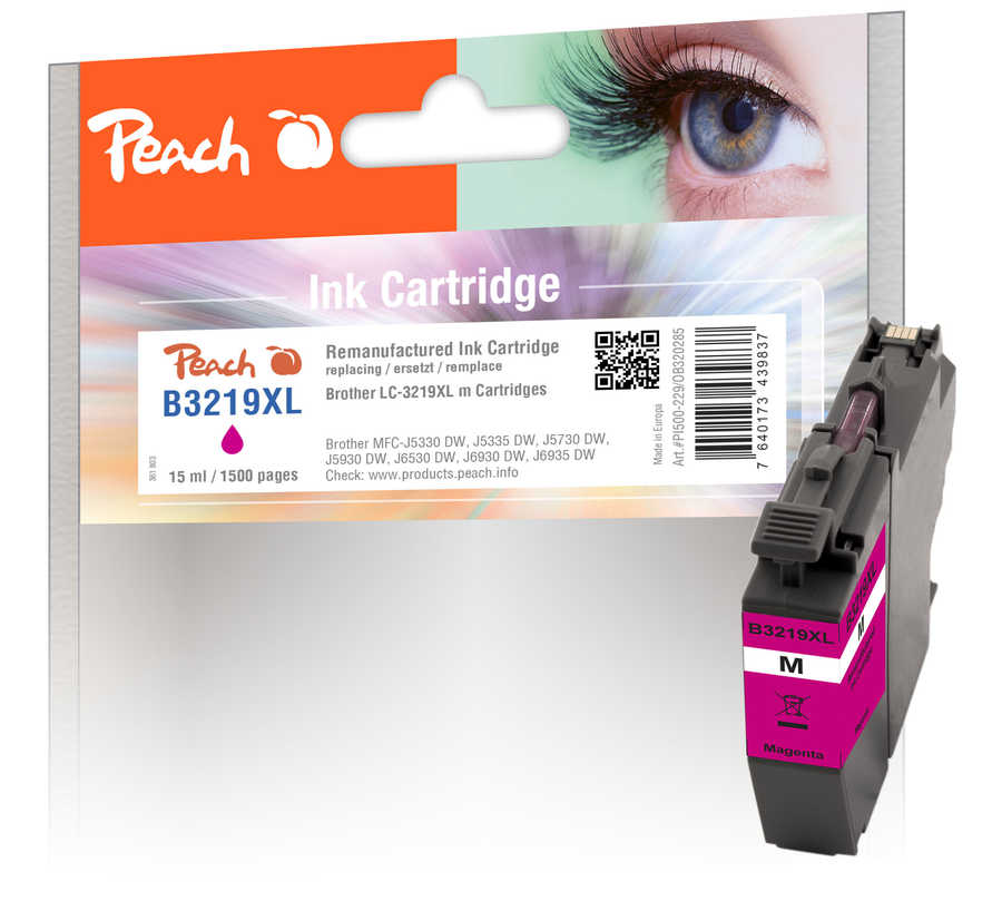Peach  Tintenpatrone magenta XL, kompatibel zu Brother MFCJ 6935 DW