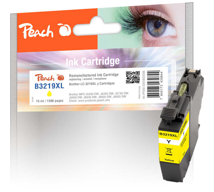 Peach  Tintenpatrone gelb XL, kompatibel zu Brother MFCJ 6935 DW
