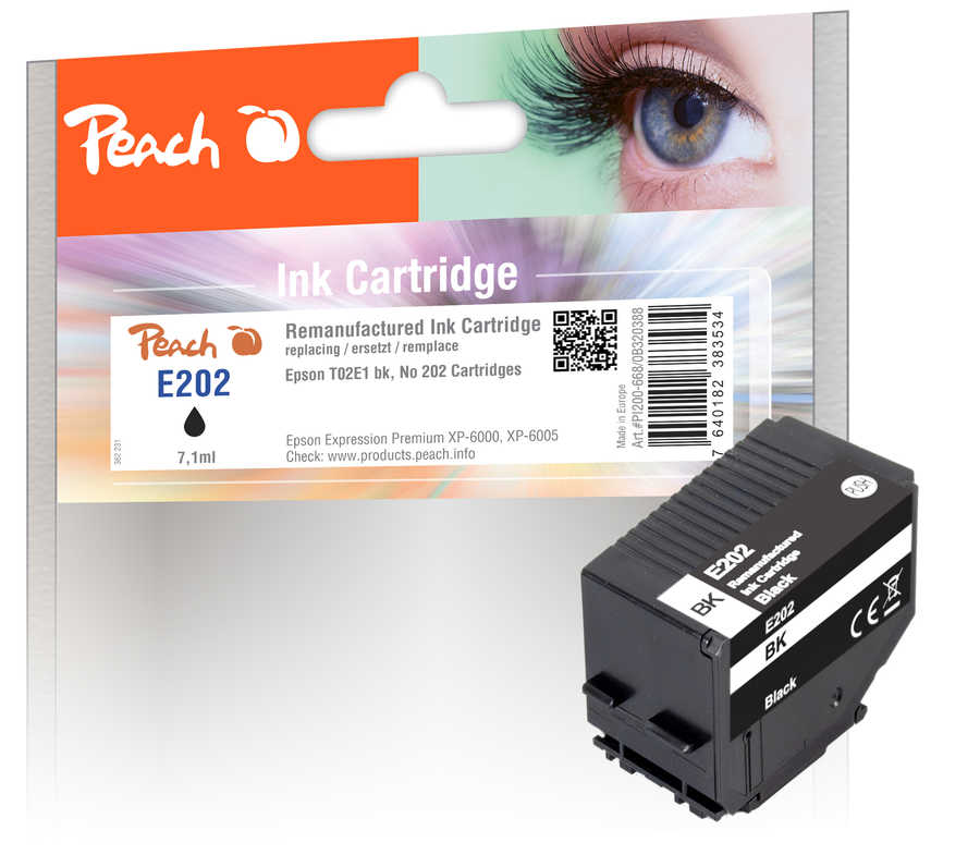 Peach  Tintenpatrone schwarz kompatibel zu Epson Expression Premium XP-6000