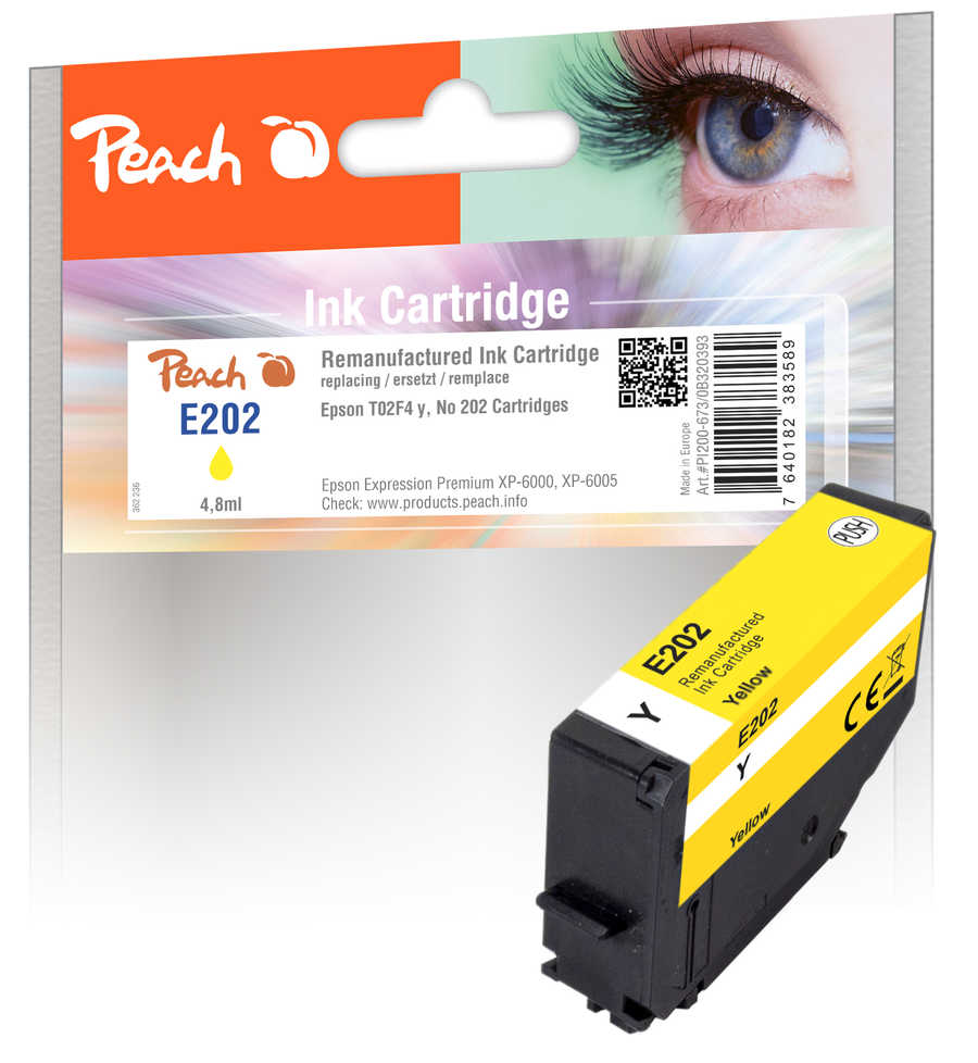 Peach  Tintenpatrone gelb kompatibel zu Epson Expression Premium XP-6000